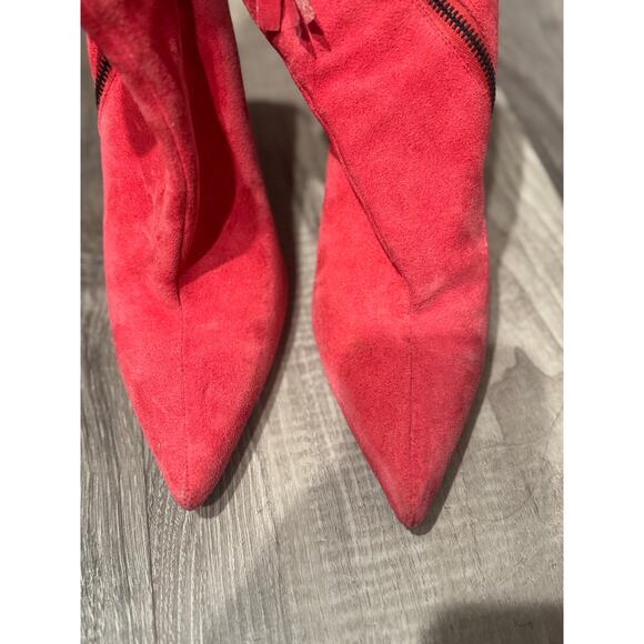 Rag & Bone Wes Suede Stiletto Boots TeaBerry GUC Size 7 - Picture 2 of 8